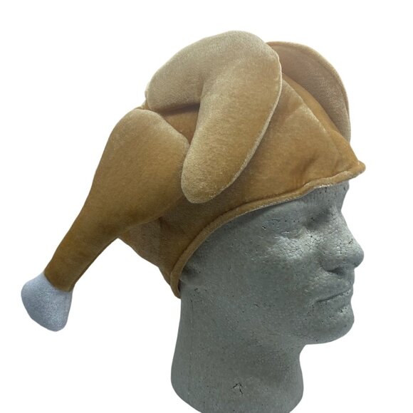 Thanksgiving Roasted Turkey Hat With Drumsticks Halloween One SIze Soft Plush - Picture 1 of 6